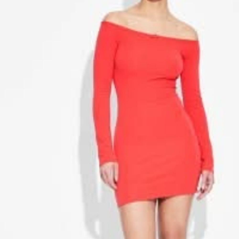 5/$25 Wild Fable Off-Shoulder Long Sleeve Mini Dress